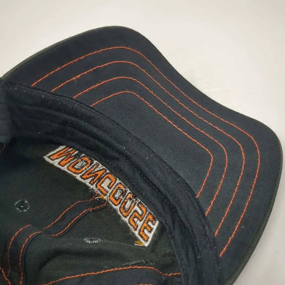 Mongoose Baseball Cap Black Orange White One Size Mascot Contrast Stitching Hat